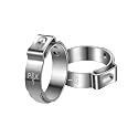 100 PCS 1 Inch PEX Cinch Clamp Rings, 304 Stainless Steel Single Ear Hose Clamps for Plumbing and Pipe Fitting Connections, PEX tubing Pipe Fitting by RTHIEAI