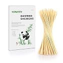 [100 PCS] 10 inch Bamboo Skewers, Premium Wooden Skewers without Splinters, Skewers for Grilling, BBQ, Appetizer, Fruit Kabobs, Chocolate Fountain, Cocktail Toothpicks, and Food Skewer Sticks.