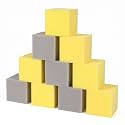 100 PCS 3.15 Inch Foam Cubes, Light Soft Foam Pit Blocks, Grey and Yellow