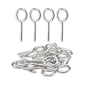 100 Pcs 304 Stainless Steel M3 Eye Bolts | 1-1/2 Inch Screw Eyes, Heavy Duty Anti-Rust | Self Tapping Eye Lag Screws for Wood, Cable/Wire Securing, Indoor/Outdoor | By IMSCREWS