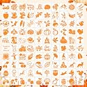 100 PCS 3Inch Fall Stencils for Painting, Reusable Autumn and Thanksgiving Stencils for Crafts, Small Holiday Templates for Wood, Fabric, Walls, Cards and DIY Decorations