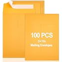 100 Pcs 5 x 7 Inch Yellow Manila Envelopes with Peel & Seal Closure, Small Self Adhesive Kraft Catalog Envelopes Open End Bulk for Mailing, Storing, Invitations, Greeting Cards, School Office Business