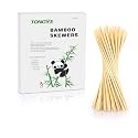 [100 PCS] 6 inch Bamboo Skewers, Premium Wooden Skewers without Splinters, Skewers for Grilling, BBQ, Appetizer, Fruit Kabobs, Chocolate Fountain, Cocktail Toothpicks, and Food Skewer Sticks.