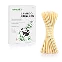[100 PCS] 8 inch Bamboo Skewers, Premium Wooden Skewers without Splinters, Skewers for Grilling, BBQ, Appetizer, Fruit Kabobs, Chocolate Fountain, Cocktail Toothpicks, and Food Skewer Sticks.
