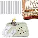 100 PCS Bird Cage Liners, Disposable Bird Cage Plastic Sleeves for 15.7 x 23.6 Inch Fecal Tray Cages Cushion Pad for Pet Habitats Animal Cages Cushion for Parrot Parakeet Conure Cockatiel