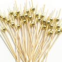 100 PCS Cocktail Picks, Gold Pearl Fancy Toothpicks for Appetizers