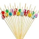 100 Pcs Colorful Pearl Cocktail Picks, Fancy Toothpicks for Appetizers