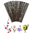 100 PCS FIVEIZERO 26 Gauge Brown Floral Wire Stems for Artificial Flower Making,Florist Wire,Flower Wires for Crafts,Alambre para Flores for Wreaths, Flower Arrangements and DIY Projects