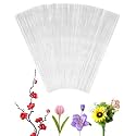 100 PCS FIVEIZERO 26 Gauge White Floral Wire Stems for Artificial Flower Making,Florist Wire,Flower Wires for Crafts,Alambre para Flores for Wreaths, Flower Arrangements and DIY Projects