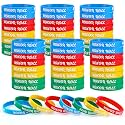 100 Pcs Honor Roll Wristbands Bulk Multicolor Silicone Bracelets