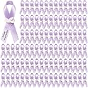 100 Pcs Lavender Funeral Ribbon Pins, Memorial Ribbons for Funeral, Dove