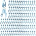 100 Pcs Light Blue Funeral Ribbon Pins, Memorial Ribbons for Funeral, Dove