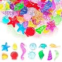 100+ Pcs Mini Sea Shell Ocean Sensory Bin Filler Diving Gem Toys for Kids