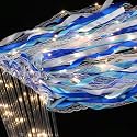 100 Pcs Wedding Wands Ribbon with 3 Colorful Flashing Modes, Light up LED Silk Fairy Wands, Glow Lace Stick with Bells for Wedding Reception, Graduation, New Year, Birthday Party (Blue)
