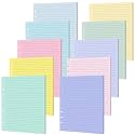 100 Sheets A5 6-Hole Loose Leaf Lined Refill Papers Binder Inserts, Pastel