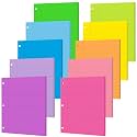 100 Sheets Loose Leaf Binder Paper, 8" x 10.5" Colored College Ruled Paper