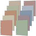 100 Sheets Loose Leaf Binder Paper, 8" x 10.5" Colored College Ruled Paper