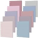 100 Sheets Loose Leaf Binder Paper, 8" x 10.5" Colored College Ruled Paper
