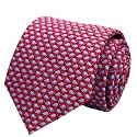 Men's 100% Silk Tie,Small Animal Print Necktie, Neat Patterns Designer Ties for Business Wedding Casual Daily Wear