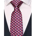 Men's 100% Silk Tie,Small Animal Print Necktie, Neat Patterns Designer Ties for Business Wedding Casual Daily Wear