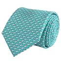 Men's 100% Silk Tie,Small Animal Print Necktie, Neat Patterns Designer Ties for Business Wedding Casual Daily Wear