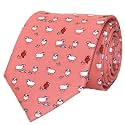 Men's 100% Silk Tie,Small Animal Print Necktie, Neat Patterns Designer Ties for Business Wedding Casual Daily Wear