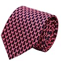 Men's 100% Silk Tie,Small Animal Print Necktie, Neat Patterns Designer Ties for Business Wedding Casual Daily Wear