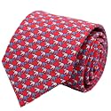 Men's 100% Silk Tie,Small Animal Print Necktie, Neat Patterns Designer Ties for Business Wedding Casual Daily Wear