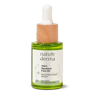 100 squalane face oil with natural biome-boost  instant moisture boost improves skin elasticity amp collagen  nourished strengthened skin  30ml  dermatologically tested