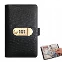 100 Transparent Pocket Currency Collectors Album, Savings Notebook, Black