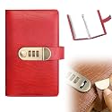 100 Transparent Pocket Currency Collectors Album, 2026 New 100 Envelope Money Savings Challenge Book with Password Lock for Collectors Savers (Red)