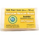 100 Vacuum Sealer Bags: Pint Size (6" x 10") by OutOfAir Works with FoodSaver &amp; Other Machines - 33% Thicker BPA Free, Commercial Grade, 6 x 10 inches