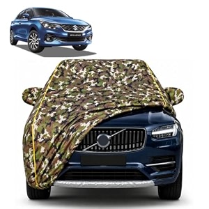 100 waterproof car cover for baleno new  dustproof sun protection cover  soft cotton lining  triple stitched  mirror pocket  antenna pocket  all weather body cover army