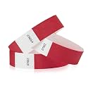 100 WristCo Cranberry Tyvek Wristbands for Events