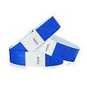 100 WristCo Marine Blue Tyvek Wristbands for Events - Tamper-Proof Design