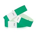 100 WristCo Pantone Green Tyvek Wristbands for Events