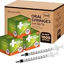 1000 PCS - 1ml Oral Syringe - Luer Slip Tip, No Needle, Sterile Individually Blister Packed - Medicine Administration for Infants, Toddlers and Small Pets- Bulk Case - 10 boxes of 100 PCS (1,000 pcs)