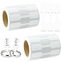 1000 PCS Blank Jewelry Price Tags Stickers Roll, Self Adhesive Easy Peel Off Rectangle Shape Price Identify Labels for Bracelet Necklace Earring Ring Clothing Display (White)