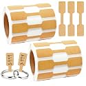 1000 PCS Blank Jewelry Price Tags Stickers Roll, Self Adhesive Easy Peel Off Rectangle Shape Price Identify Labels for Bracelet Necklace Earring Ring Clothing Display (Brown)