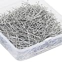1000 PCS Straight Pins 1.37 1/42 inch Stainless Steel Flat Head Sewing Pins for Crafts, Fine Satin Dressmaker Pins for Jewelry Making, DIY, Fabric, Quilting(1.37inch)