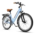 Cybervelo 750W Electric Bike for Adults,up 80 Miles Removable Battery Ebike, 26" Electric E Bike with 7-Speed,Adult Electric Bicycles for Commute Beach Snow Womens/Man All Terrain