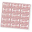 1000 Pieces Do Not Accept If Seal is Broken Sealing Stickers, Small Size Labels, 0.75x1.5 Inch, Paper, Red-Self-Adhesive