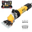 1000 W Electric Sheep Clipper, Sheep Trimmer Machine with 6 Adjustable Speed, Professional Shearing Machine for Animal Wool Goat Clippers, with Carry Case (yelow-002)