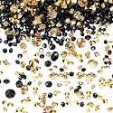 10000 Pcs Black Gold Acrylic Diamonds Rhinestones, Table Scatter