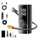 10000mha & 150 Psi Tire Inflator Portable Air Compressor - 12V Car Tire Air Pump Portable with Pressure Gauge - One Minute Fast Inflation, Ideal for Car, Motorcycle, Bicycle and More