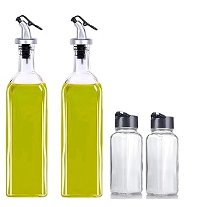 1000ml glass oil dispenser bottle oil amp vinegar glass oil bottle with leak proof bottle pour spouts dispenser with spice jars