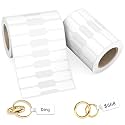 1000Pcs Jewelry Price Tags Stickers Roll for Necklace Ring Display Labels, Blank Self Adhesive Indentification Tags, AveneMark Pricemarker Labels Accessories Display Paper (2 Roll, 500 Labels/Roll)