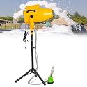 1000w Large Stage Foam Machine, Foam Machine for Party, 180° Shaking Head Bubble Machine with 6-10m Distance and 80㎡ Coverage, for Outdoor, Wedding, Park & Adults Entertainment Yellow