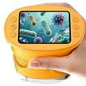 1000X Kids Microscope Magnifier - Pocket Digital Microscope with 2.0" IPS Screen and 8 LED Lights - Gift from 4-12 Years Old - Mini Magnifying Glass - Toy