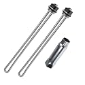 100108283 Water Heater Element for AO Smith ECT 52 55 66 80 120, ECS 30 40 50, ECL 30 50, ECLN ELJN ECJN 40, E6 Replaces 100108284 9000092015 9000092045 Heating Element with Socket, 2PCS